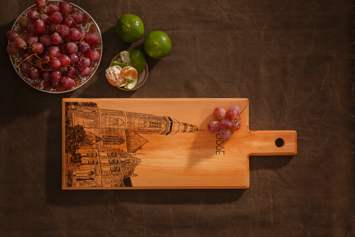 Lisse St. Agatha Church Wooden Serving Board – 49 x 17 cm