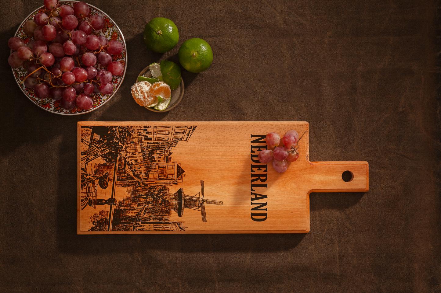 The Netherlands Wooden Serving Board – 49 x 17 cm