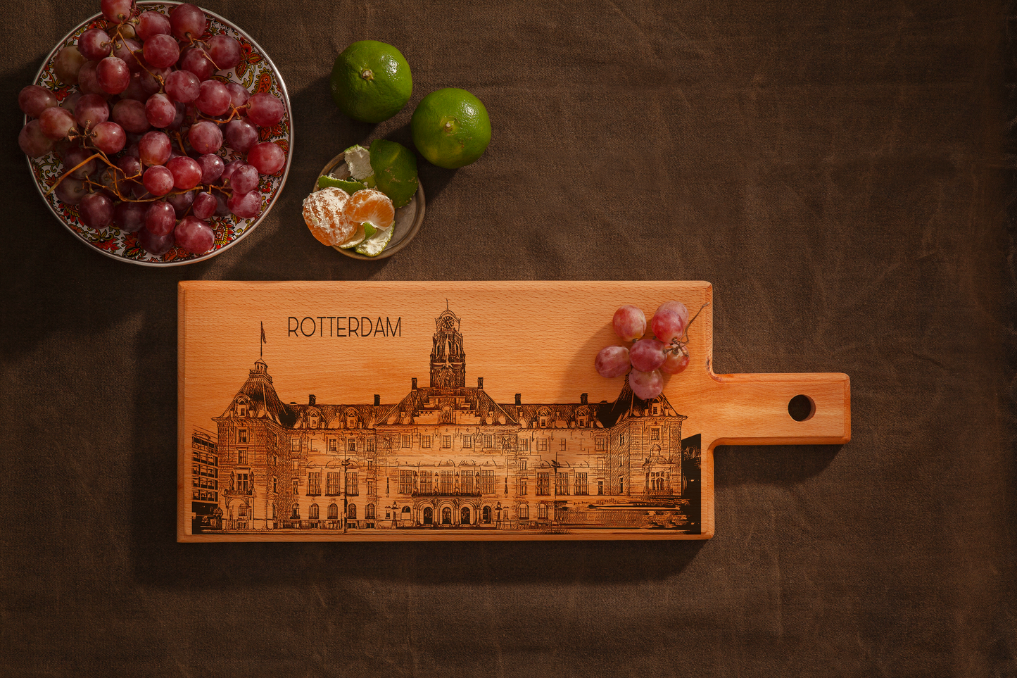 Rotterdam Stadhuis Wooden Serving Board – 49 x 17 cm