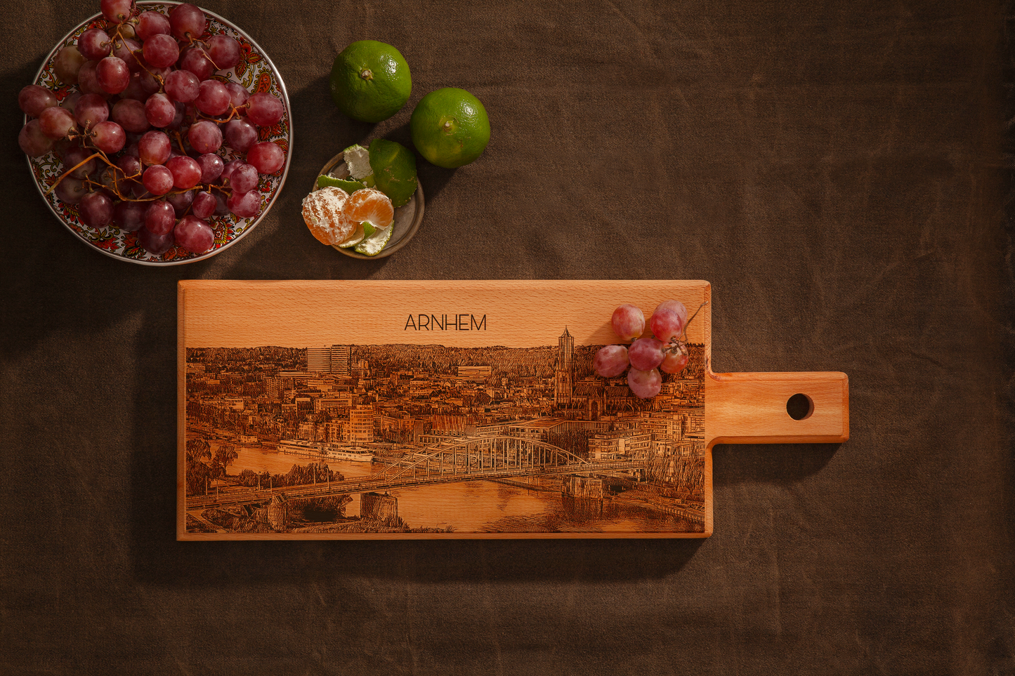 Arnhem Skyline Wooden Serving Board – 49 x 17 cm