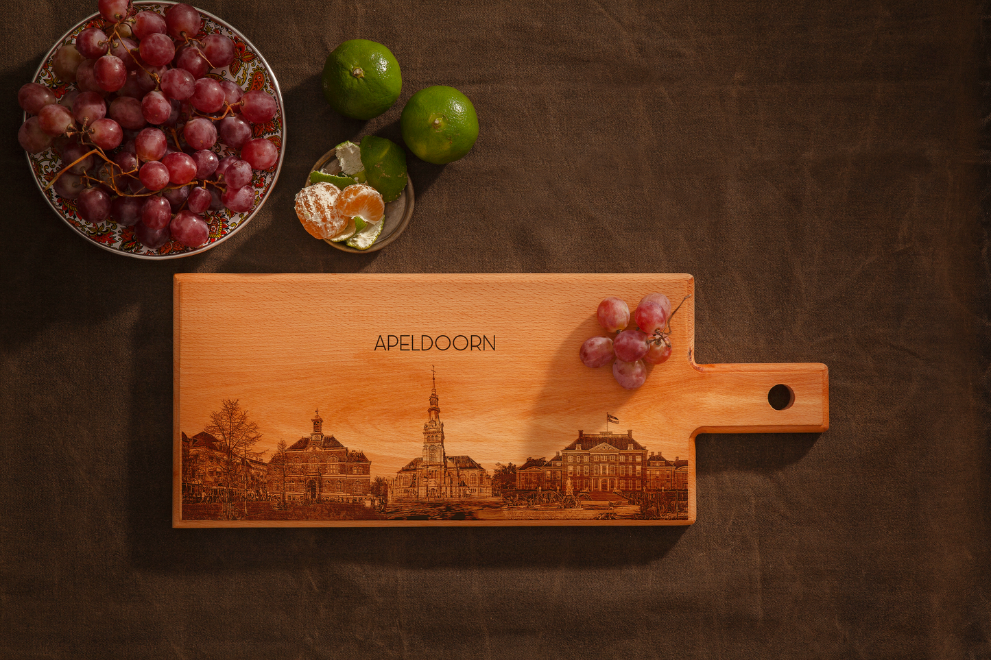 Apeldoorn Skyline Houten Serveerplank – 49 x 17 cm