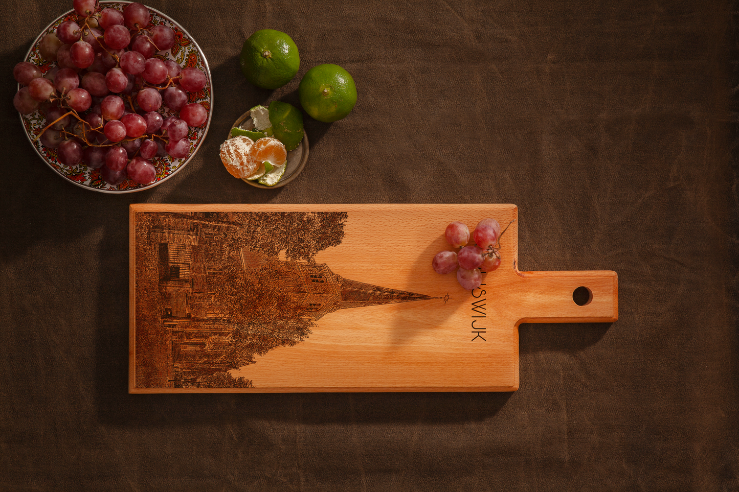 Rijswijk Oude Kerk Wooden Serving Board – 49 x 17 cm