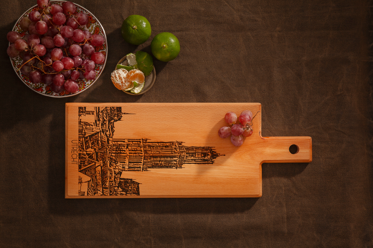 Utrecht Domtoren houten serveerplank – 49 x 17 cm