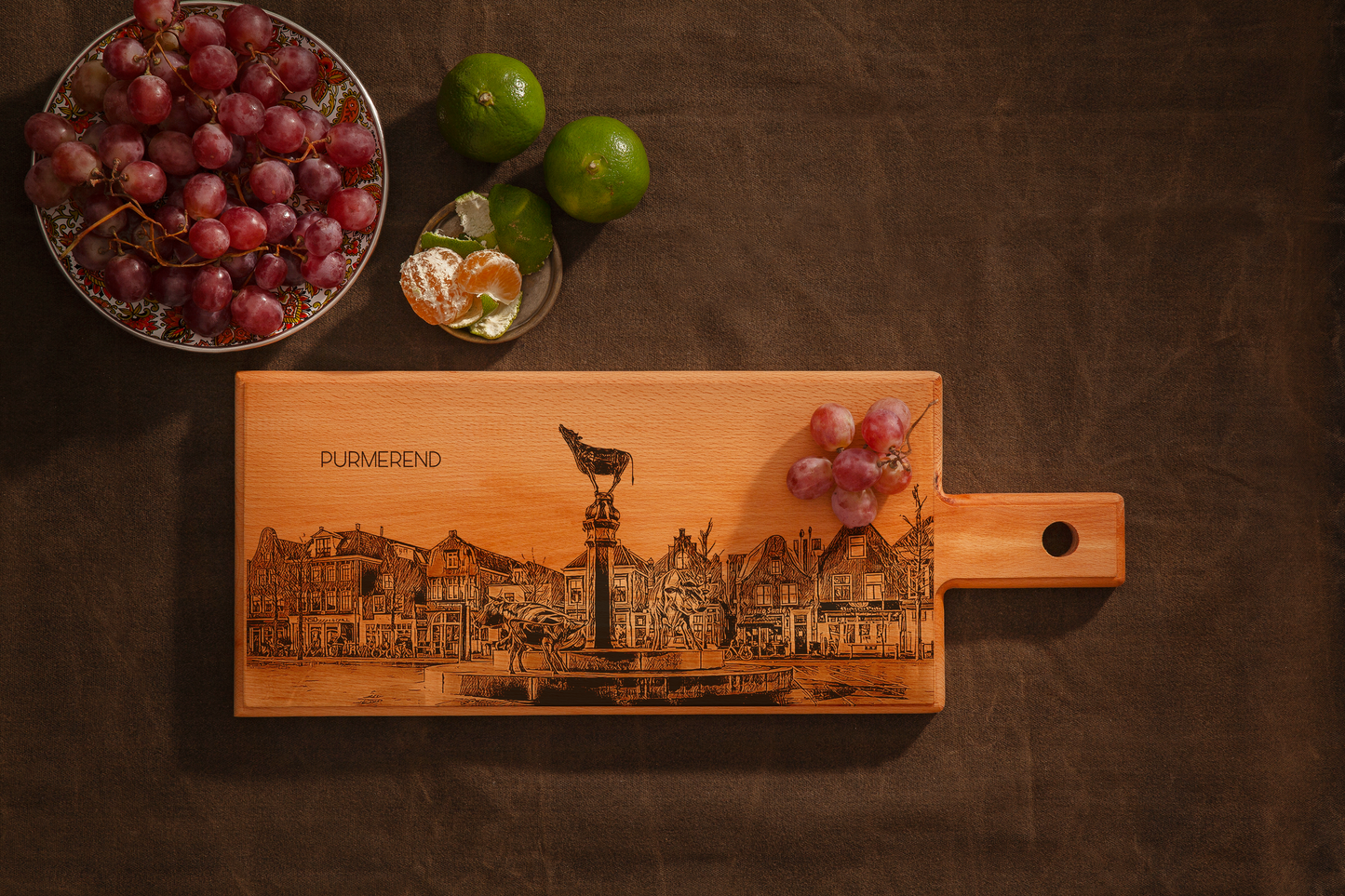 Purmerend Koemarkt Wooden Serving Board – 49 x 17 cm