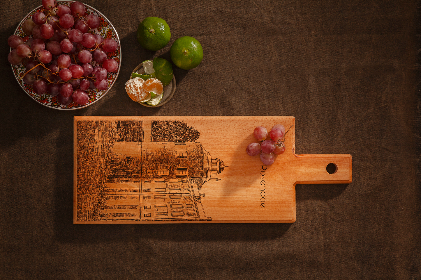 Kasteel Rosendael Wooden Serving Board – 49 x 17 cm
