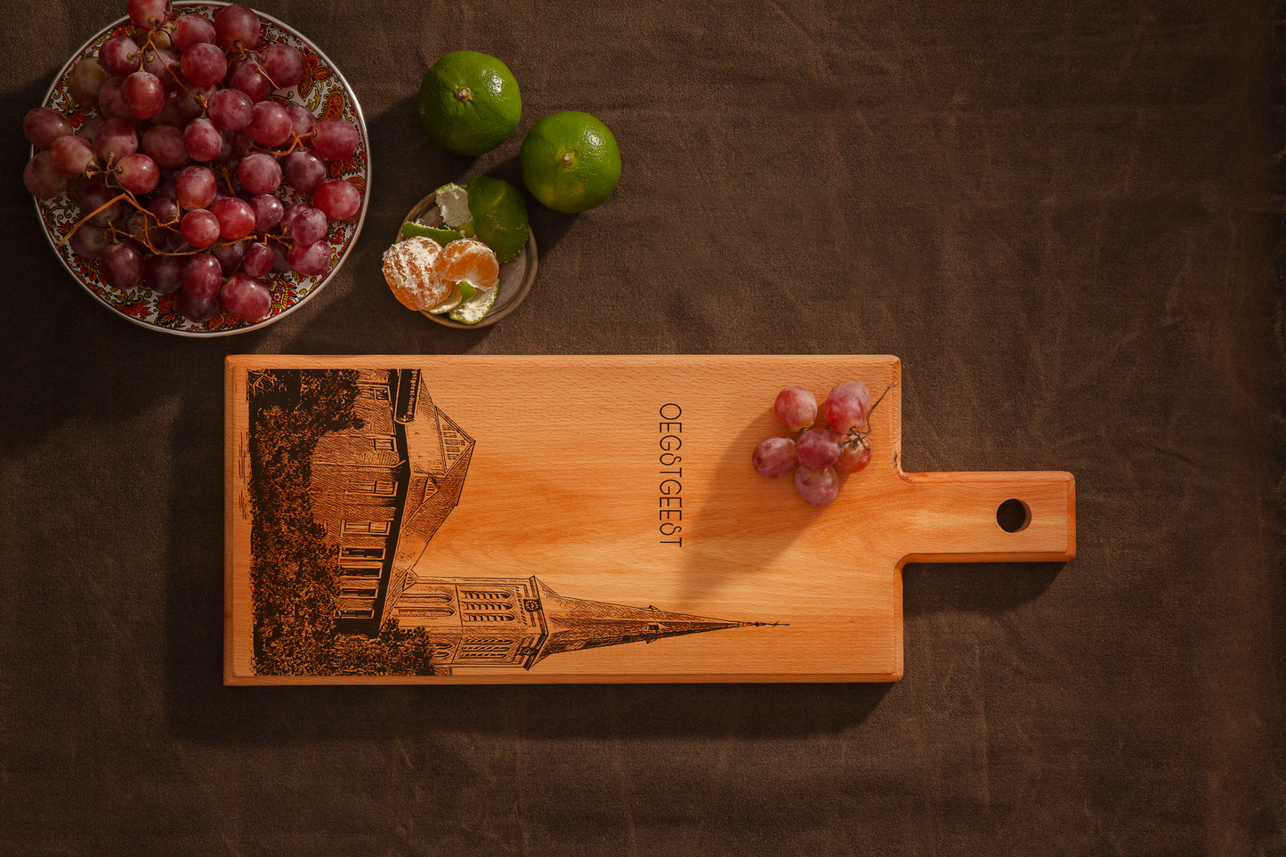 Oegstgeest H. Willibrord Church Wooden Serving Board – 49 x 17 cm