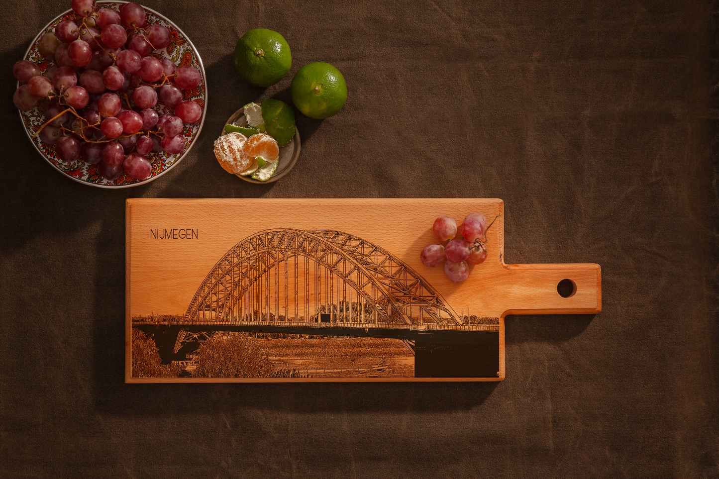Nijmegen Waalbrug Wooden Serving Board – 49 x 17 cm
