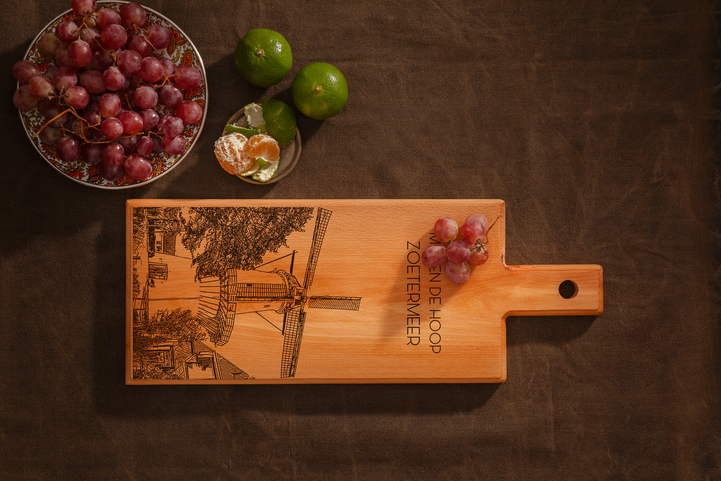 Zoetermeer Molen De Hoop Wooden Serving Board – 49 x 17 cm