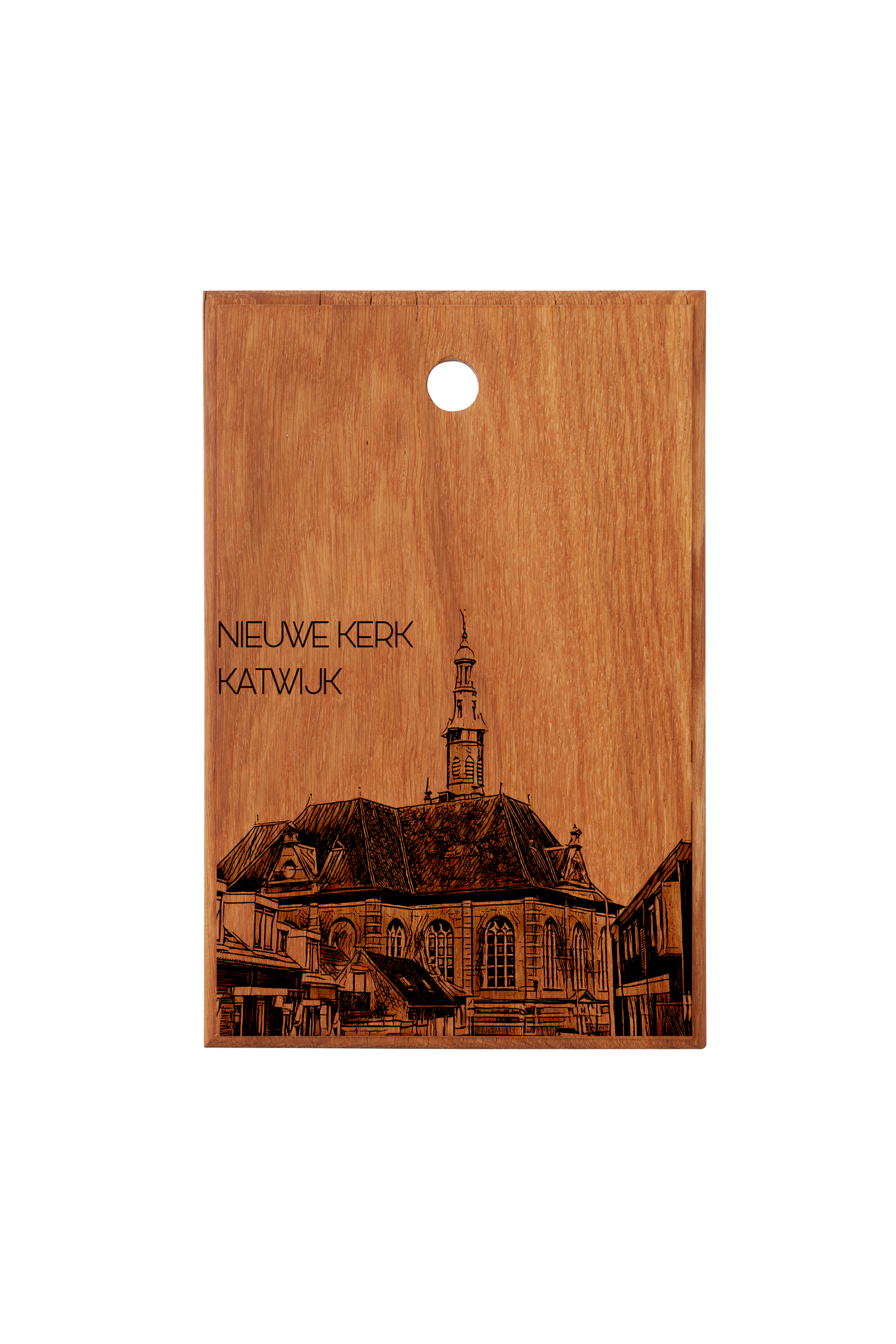 KATWIJK NIEUWE KERK HANDMADE ENGRAVED CUTTING BOARD