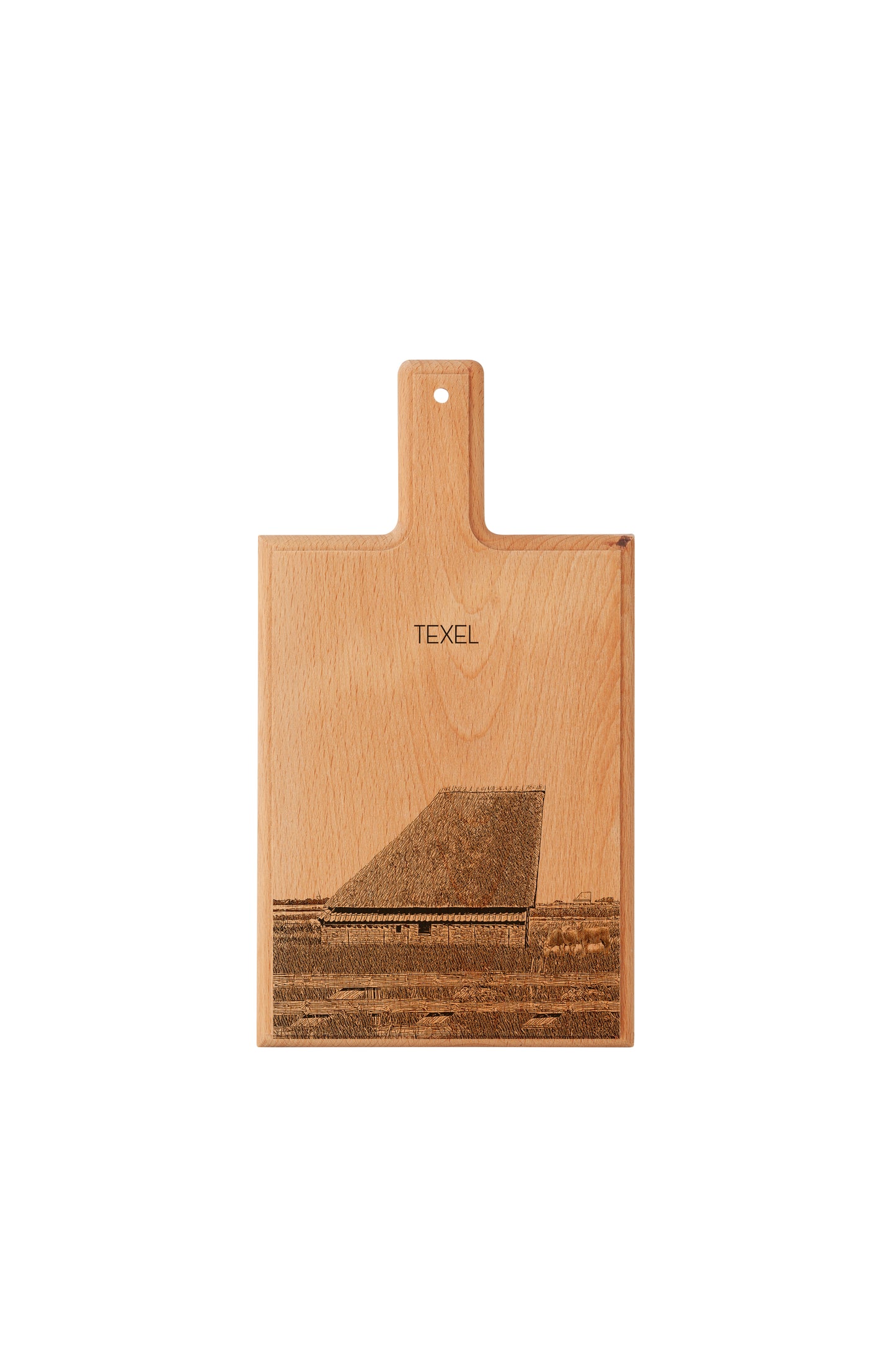 Texel – Traditional Farm Wooden Cheese Board Souvenir (28 × 15 cm)