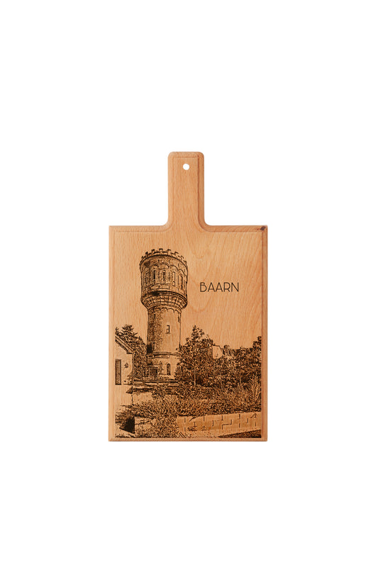 Baarn – Watertoren Wooden Cheese Board Souvenir (28 × 15 cm)