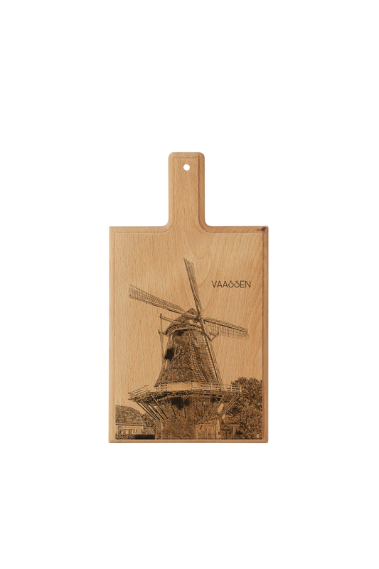 Vaassen Daam’s Molen – Handmade Beechwood Serving & Cheese Board (28 × 15 cm)