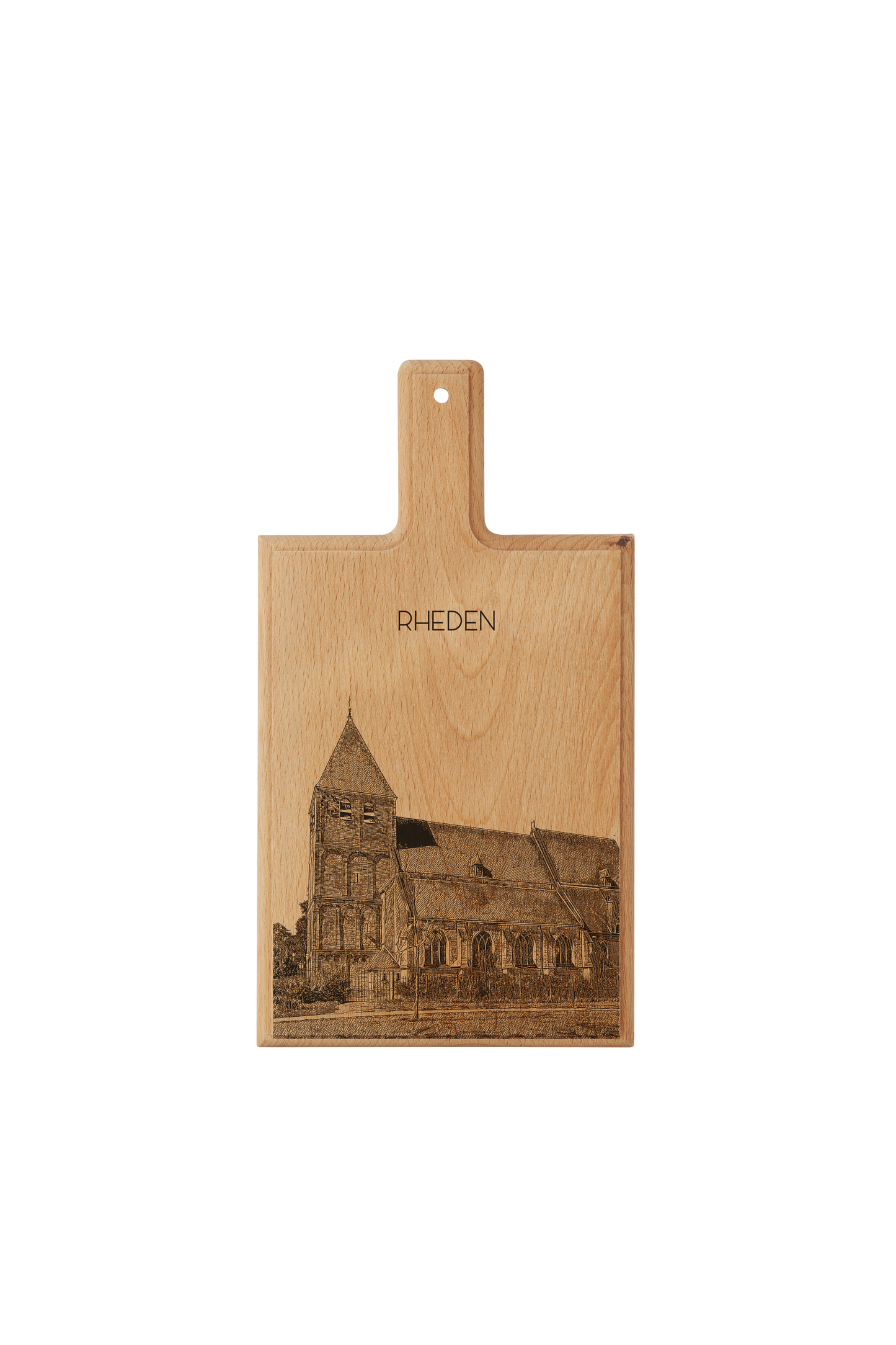 Rheden – Handgemaakte Beukenhouten Serveer- & Kaasplank (28 × 15 cm)