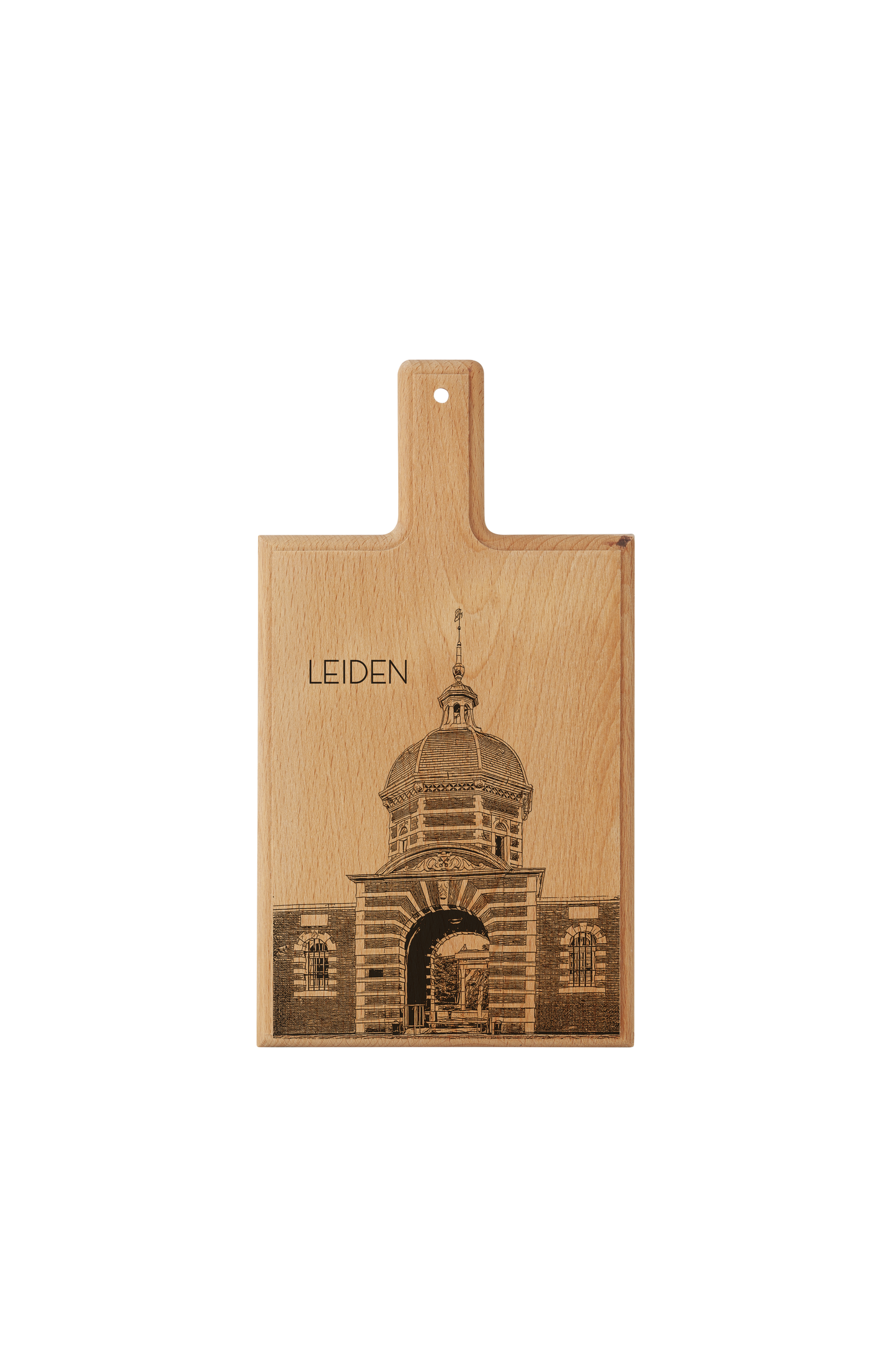 Leiden Morspoort – Handmade Beechwood Serving & Cheese Board (28 × 15 cm)