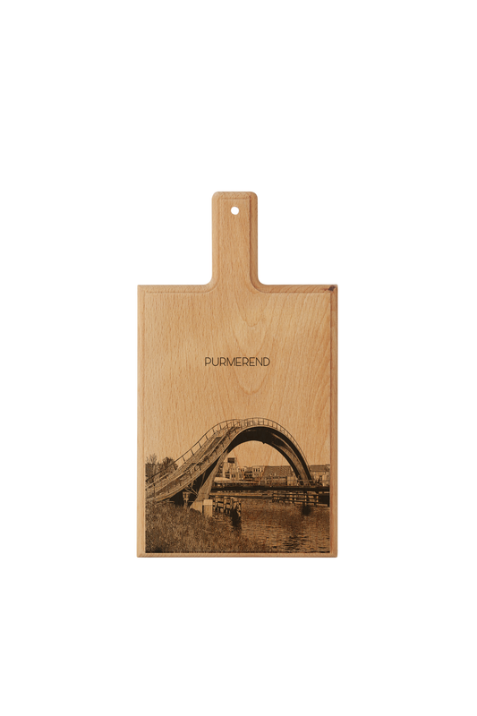 Purmerend Melkwegbrug – Handmade Beechwood Serving & Cheese Board (28 × 15 cm)