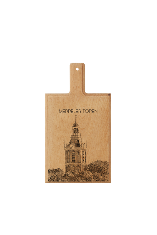 Meppeler Toren – Handmade Beechwood Serving & Cheese Board (28 × 15 cm)