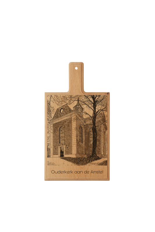 Ouderkerk aan de Amstel – Handmade Beechwood Serving & Cheese Board (28 × 15 cm)