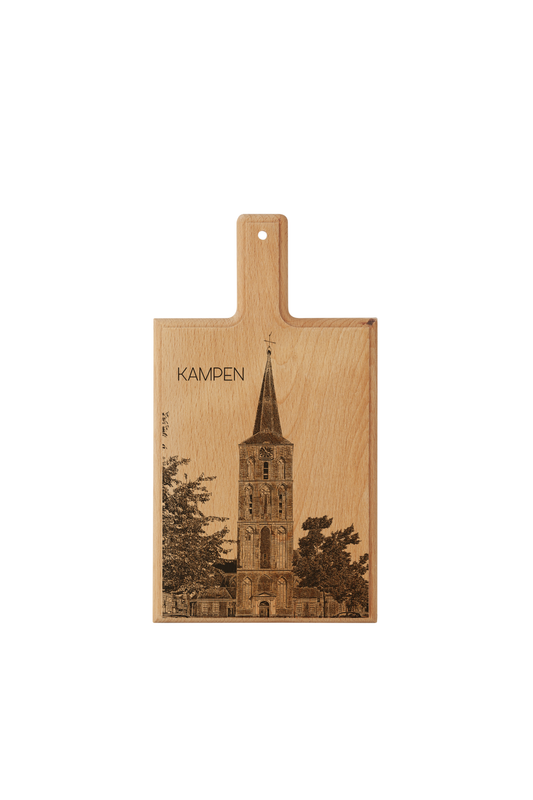 Kampen Bovenkerk – Handmade Beechwood Serving & Cheese Board (28 × 15 cm)