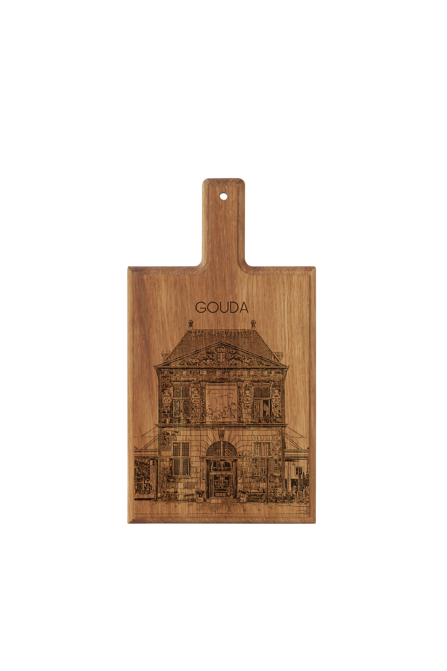 Gouda De Waag – Handmade Beechwood Serving & Cheese Board (28 × 15 cm)