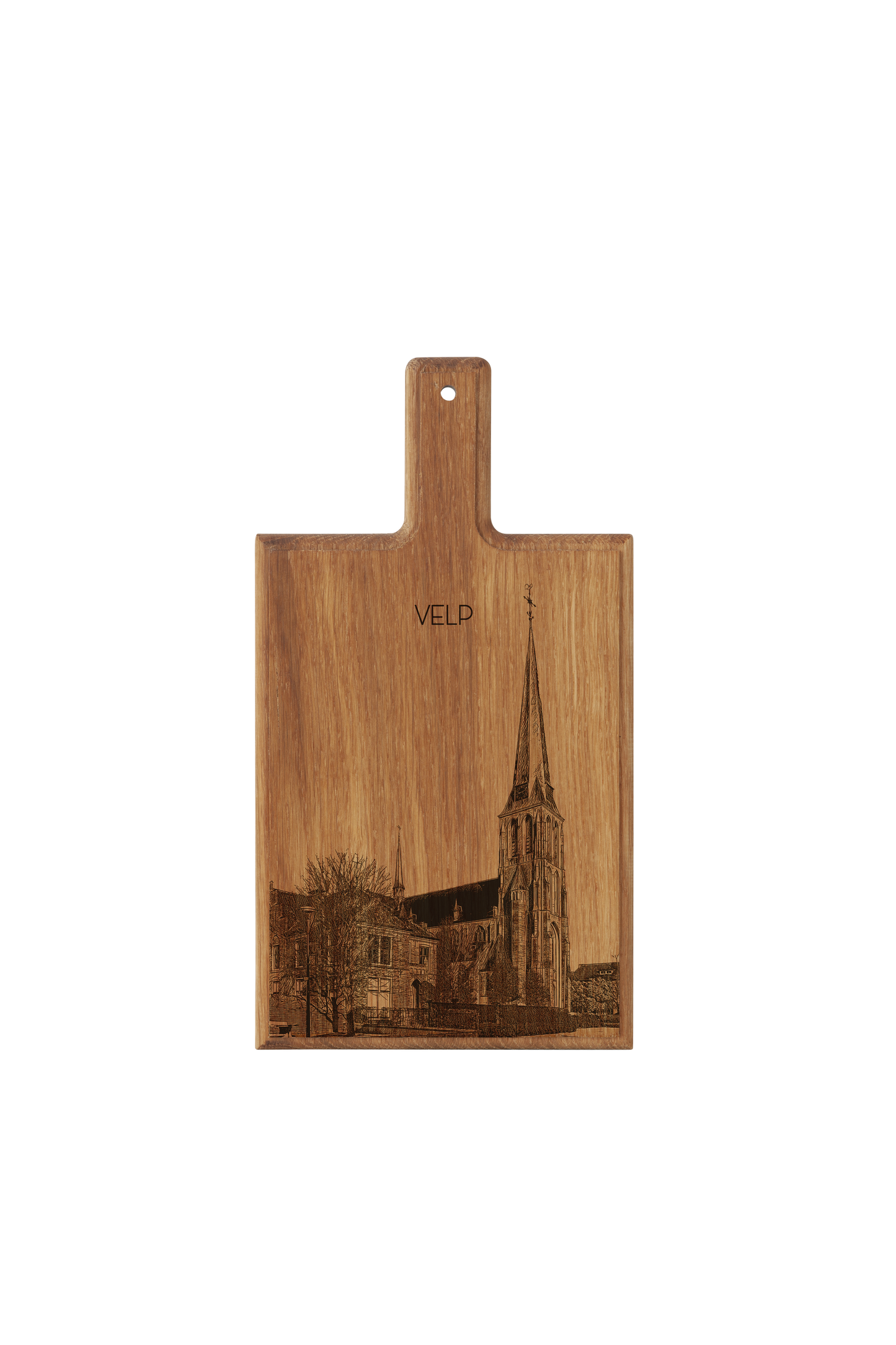 Velp Kerk OLV Visitatie – Handmade Beechwood Serving & Cheese Board (28 × 15 cm)