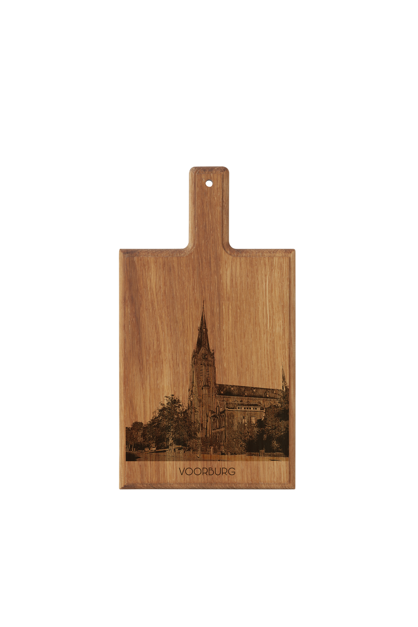 Voorburg – Handgemaakte Beukenhouten Serveer- & Kaasplank (28 × 15 cm)