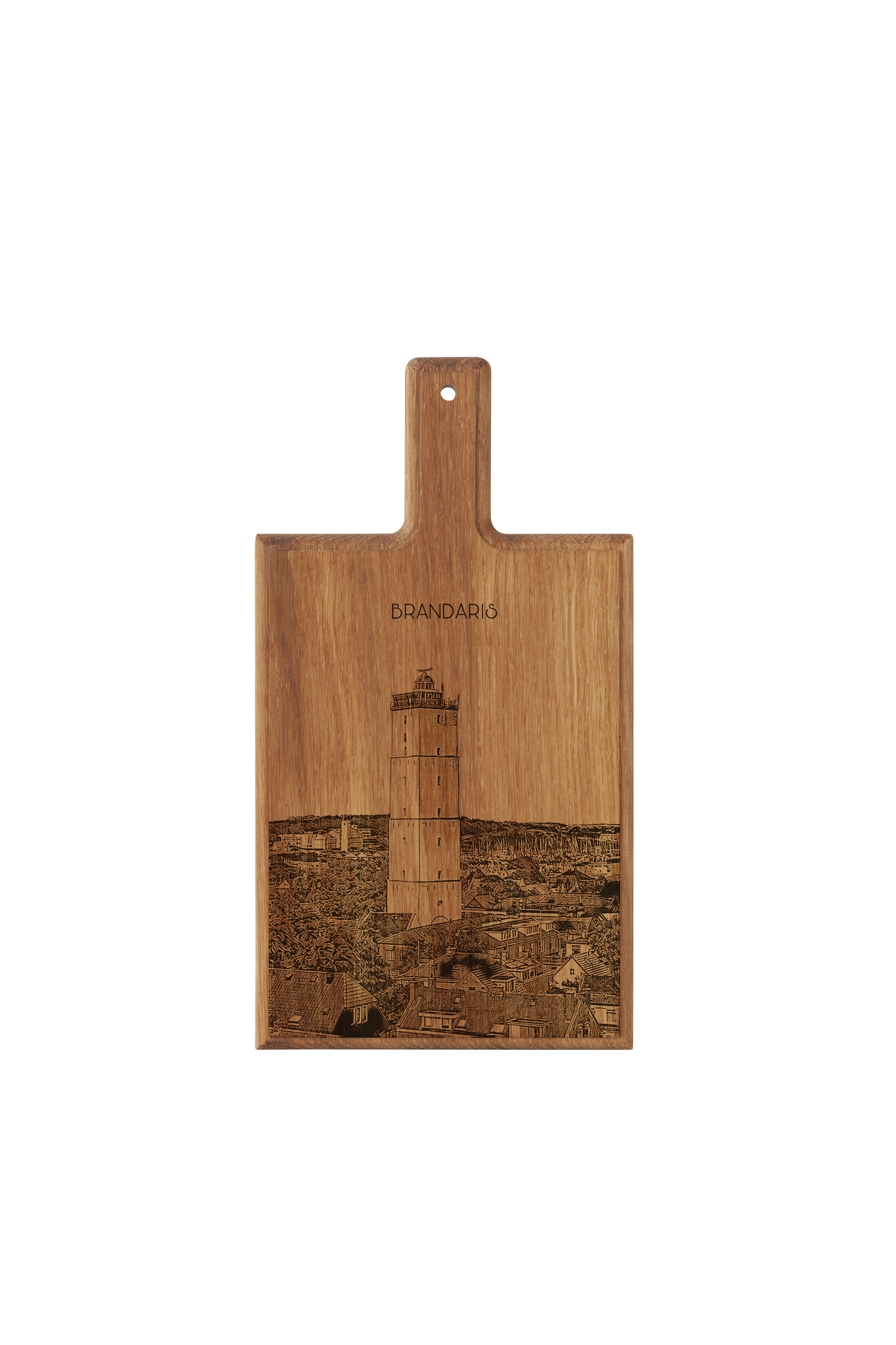 Brandaris Vuurtoren Terschelling – Handgemaakte Beukenhouten Serveer- & Kaasplank (28 × 15 cm)