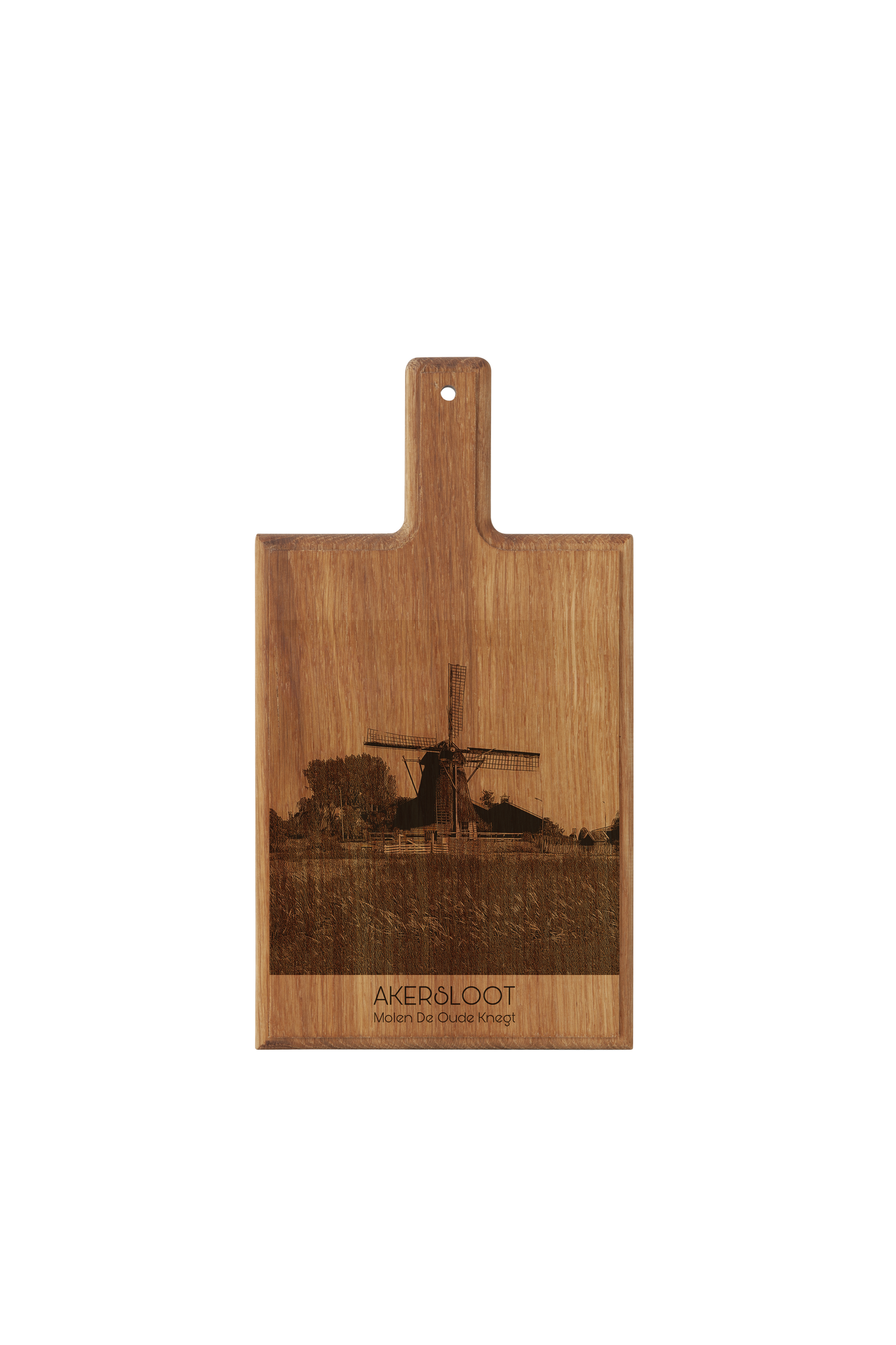 Akersloot – Molen de Oude Knegt Houten Kaasplank (28 × 15 cm)