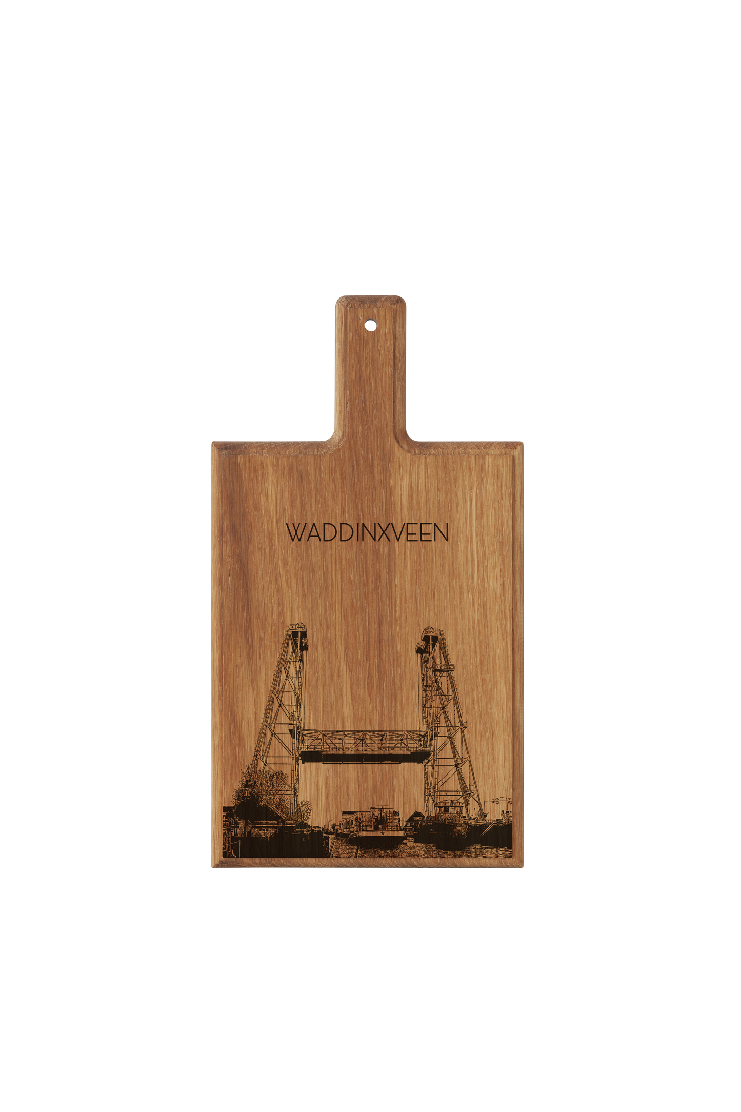 Waddinxveen – Handgemaakte Beukenhouten Serveer- & Kaasplank (28 × 15 cm)