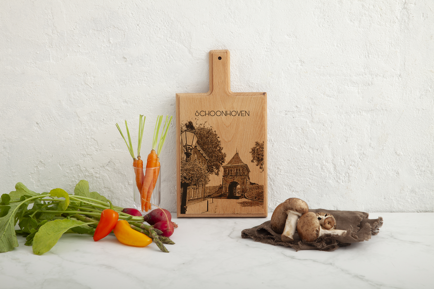 Schoonhoven – Handgemaakte Beukenhouten Serveer- & Kaasplank (28 × 15 cm)