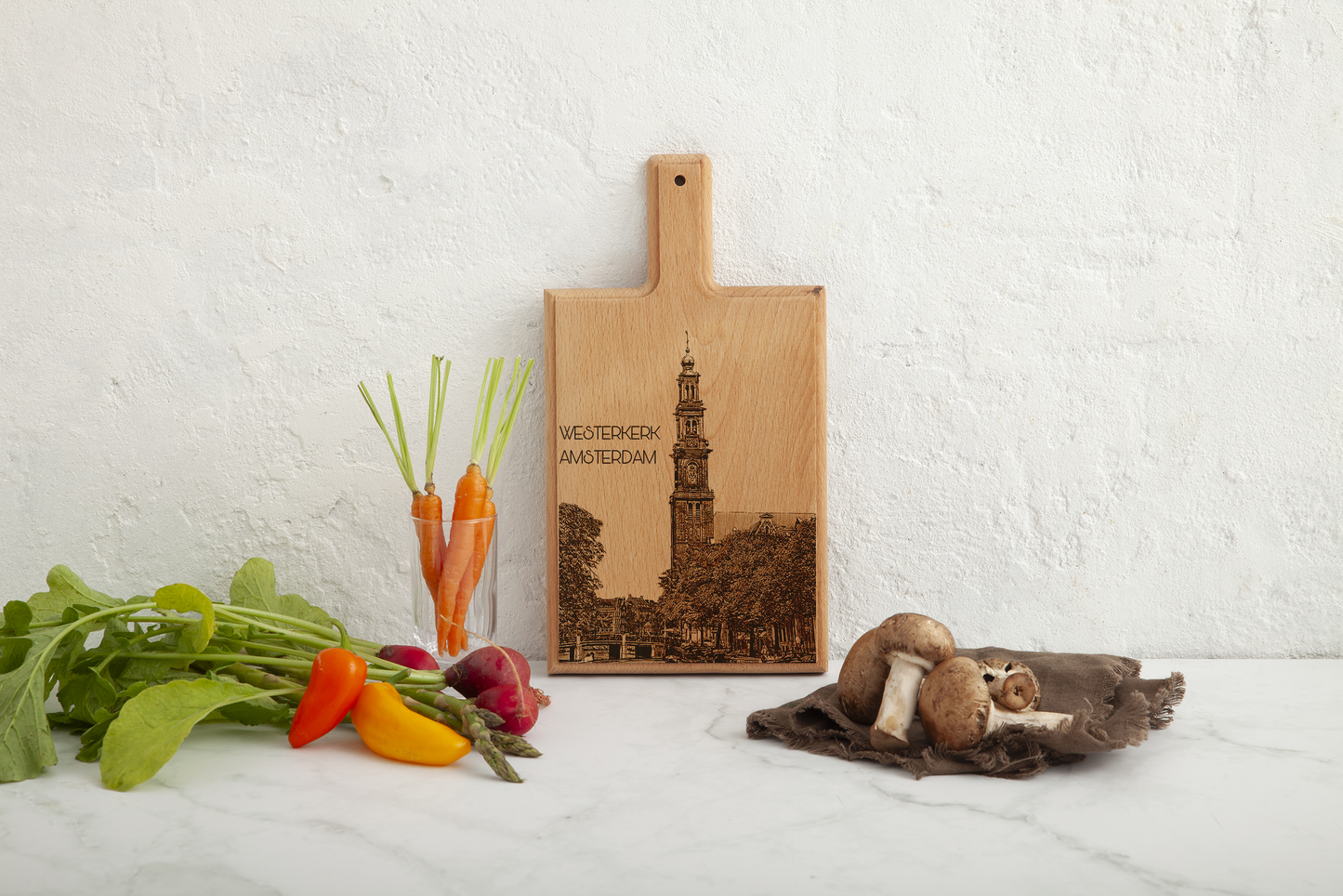 Amsterdam Westerkerk Cheese Board - Beech Wood