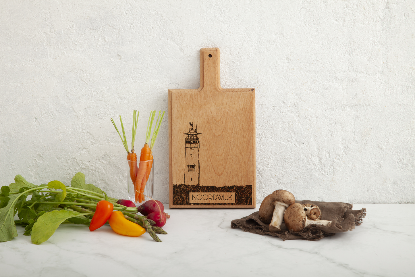 Noordwijk Vuurtoren Cheese Board - Beech Wood