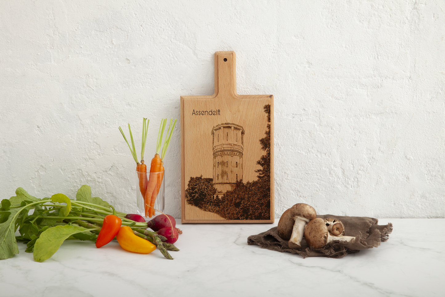 Assendelft Watertoren Cheese Board - Beech Wood