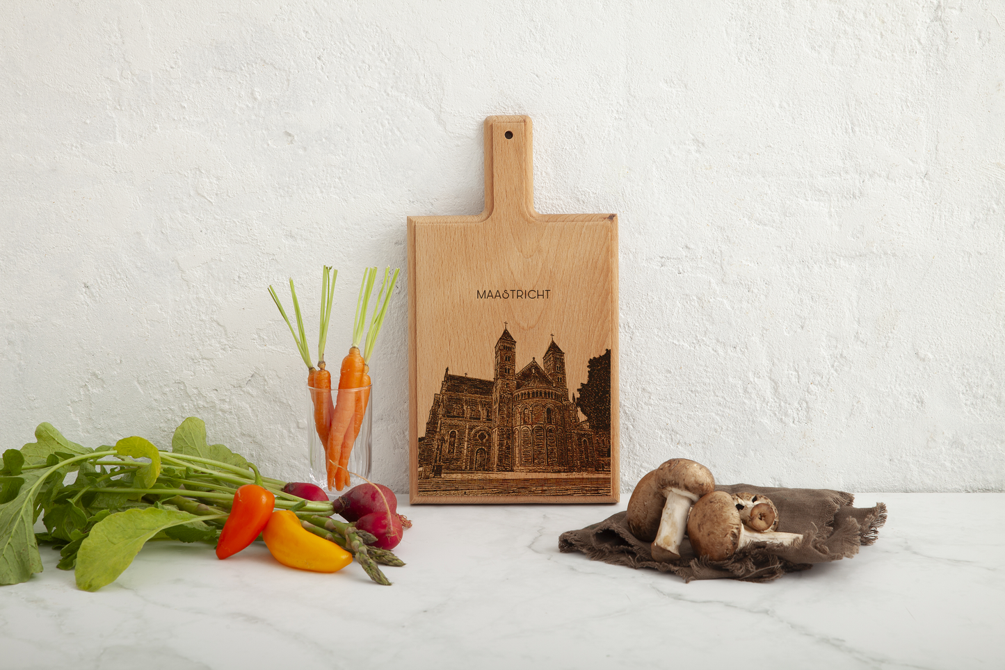 Maastricht , St. Servaas Basilica Cheese Board - Beech Wood