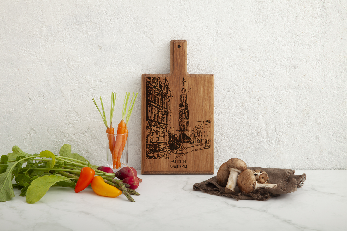 Amsterdam Muntplein Cheese Board - Beech Wood