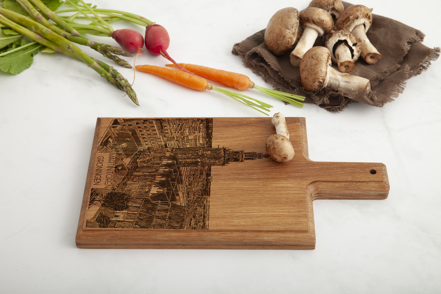 Groningen Martinitoren Cheese Board - Beech Wood