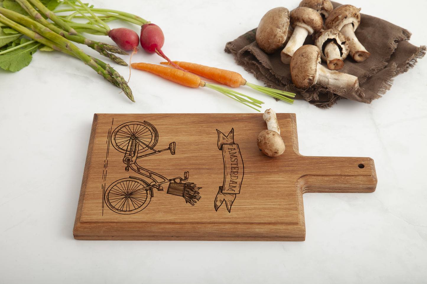Amsterdam Bicycle Cheese Board - Beech Wood