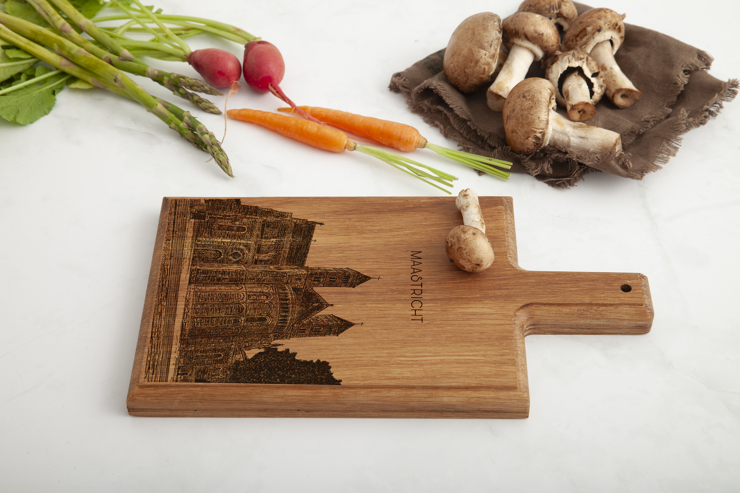 Maastricht , St. Servaas Basilica Cheese Board - Beech Wood