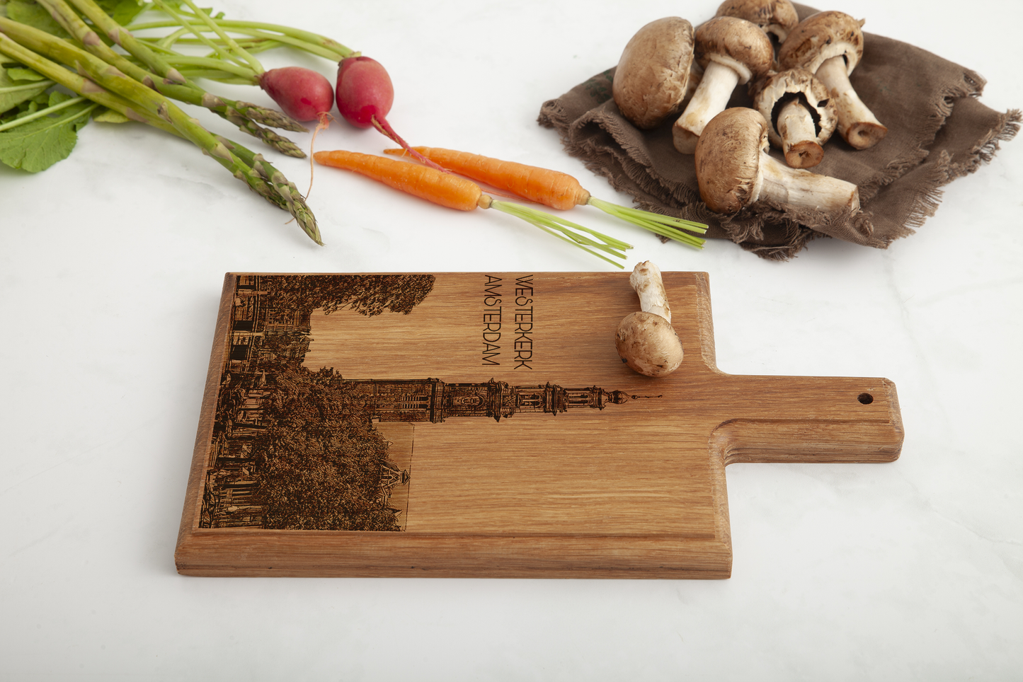 Amsterdam Westerkerk Cheese Board - Beech Wood