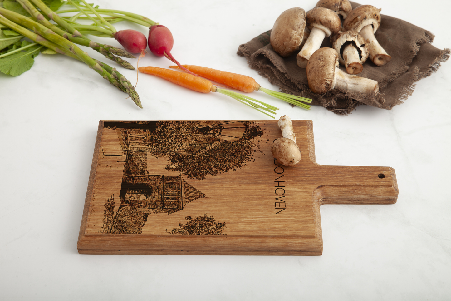 Schoonhoven – Handgemaakte Beukenhouten Serveer- & Kaasplank (28 × 15 cm)