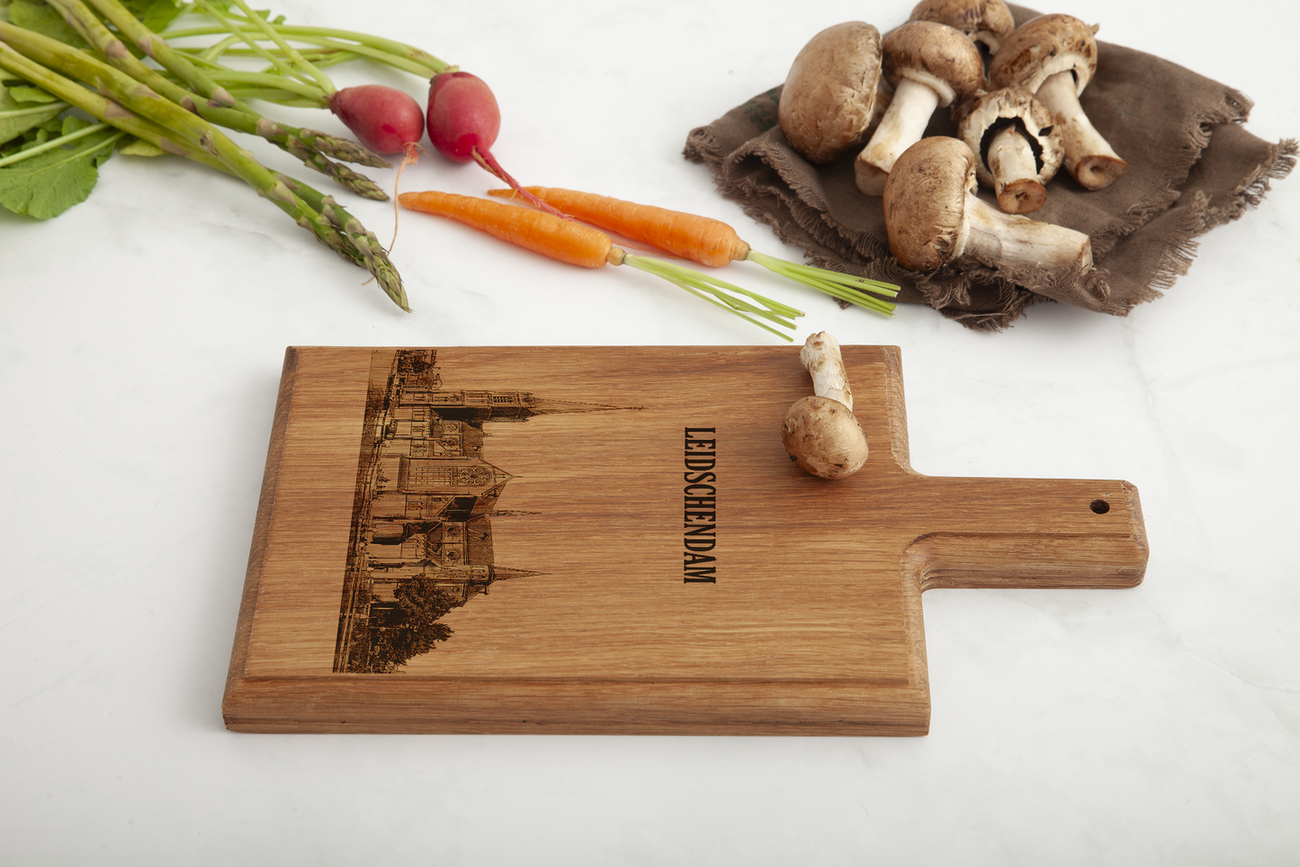 Leidschendam Petrus en Pauluskerk Cheese Board - Beech Wood