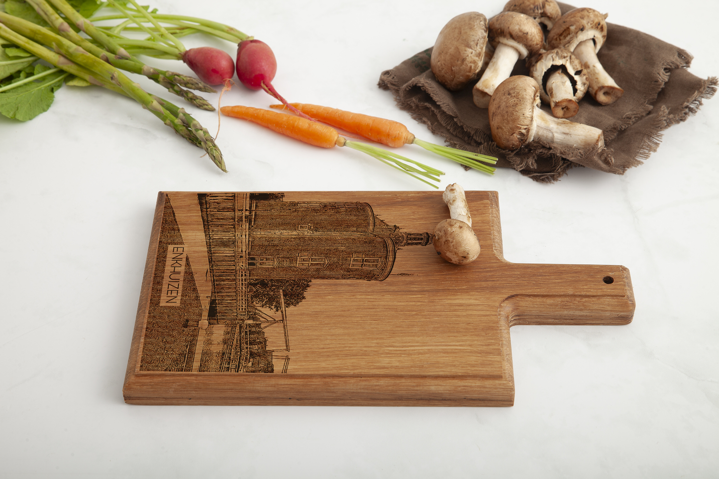 Enkhuizen – Handmade Beechwood Serving & Cheese Board (28 × 15 cm)