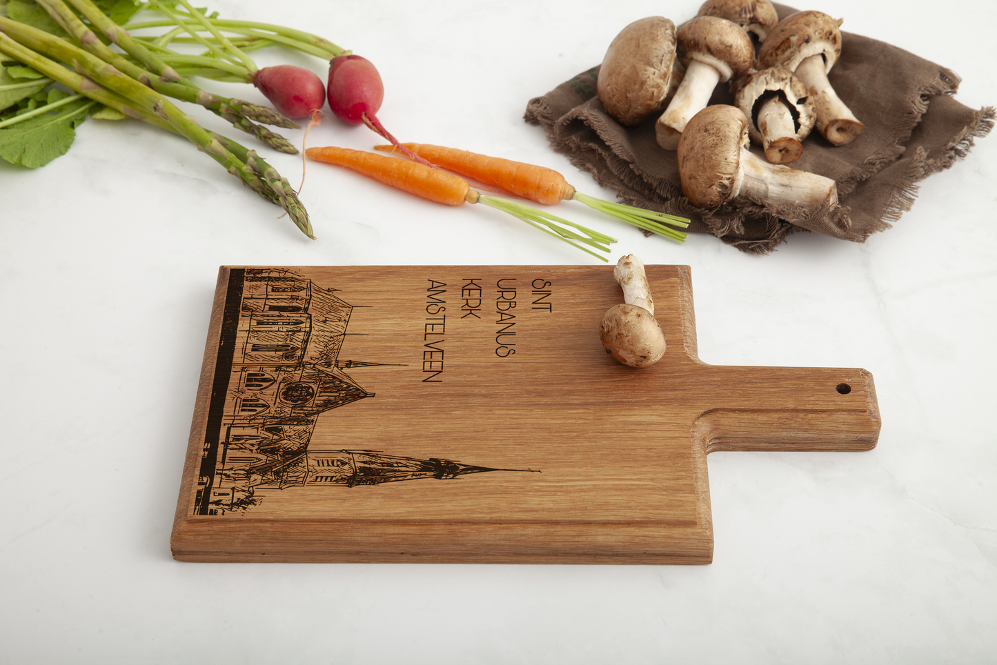 Amstelveen Sint Urbanus Kerk Cheese Board - Beech Wood