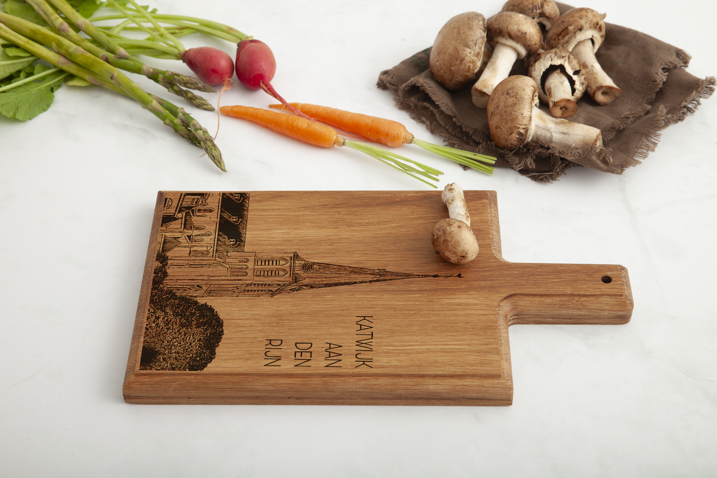 KATWIJK AAN DEN RIJN , ENGRAVED CHEESE BOARD