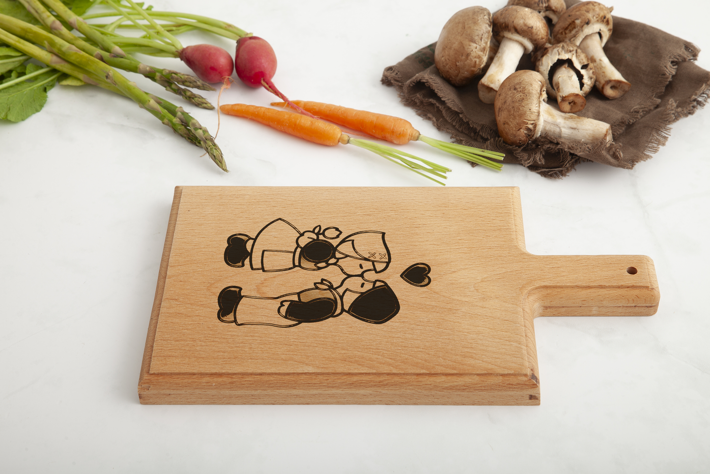 Nederlandse Kus Kaasplank - Beukenhout