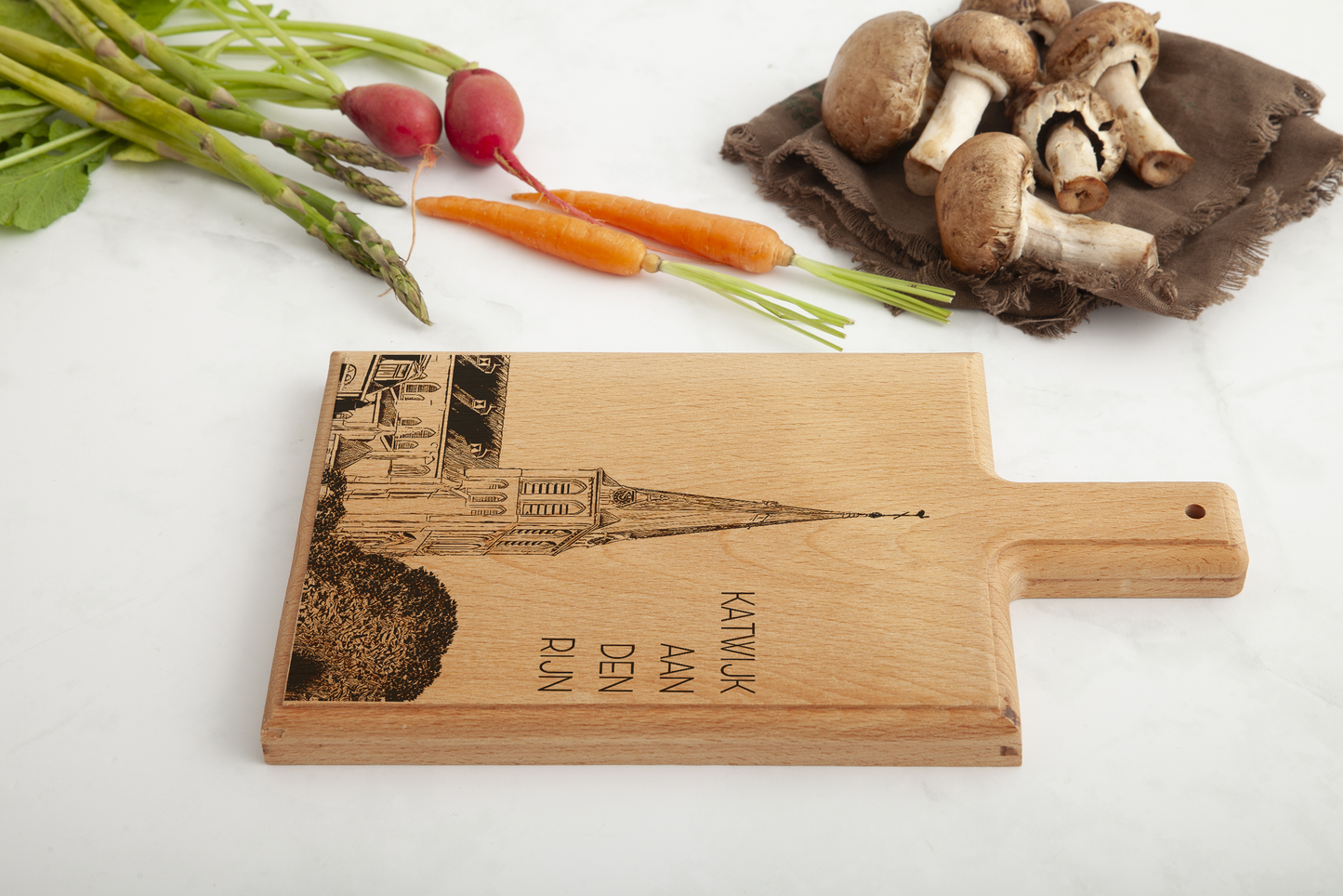 KATWIJK AAN DEN RIJN , ENGRAVED CHEESE BOARD