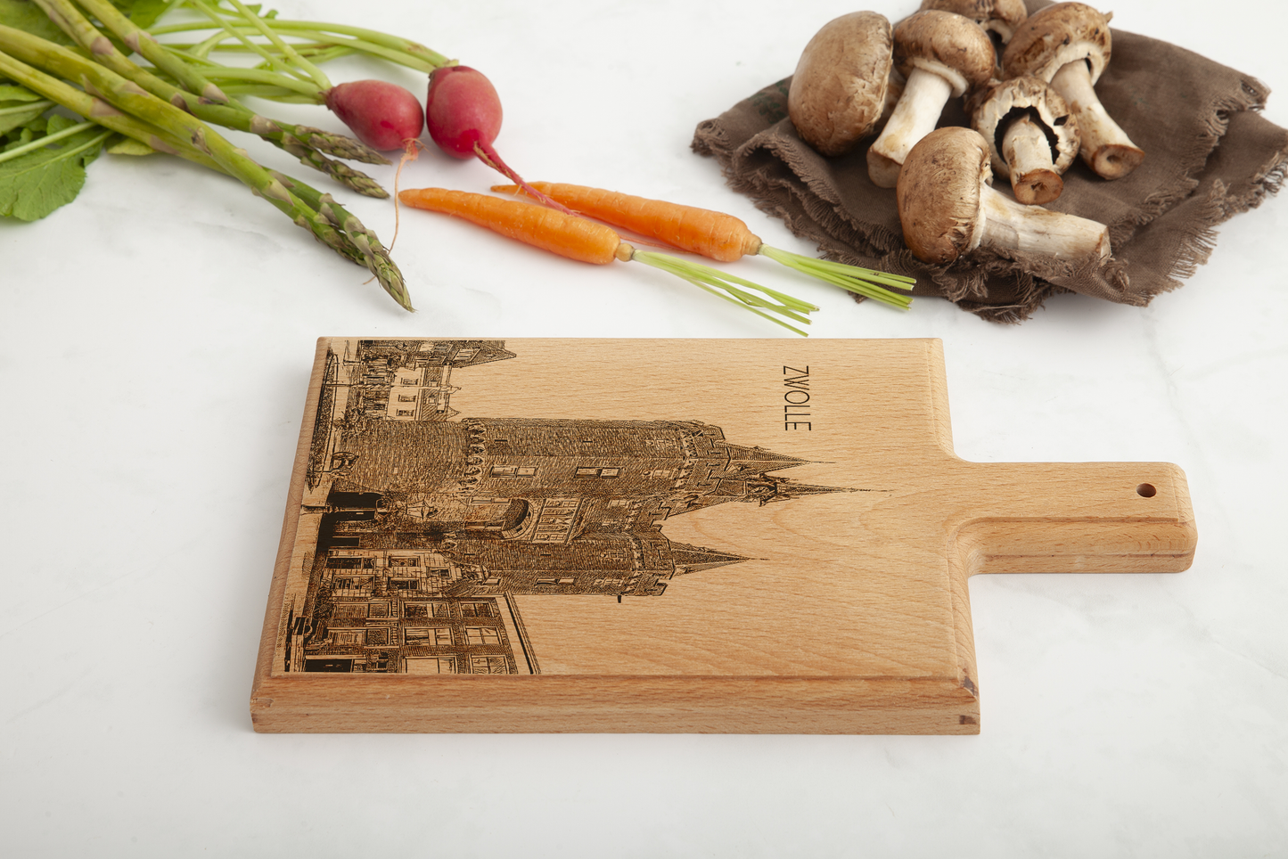 Zwolle Sassenpoort Cheese Board - Beech Wood