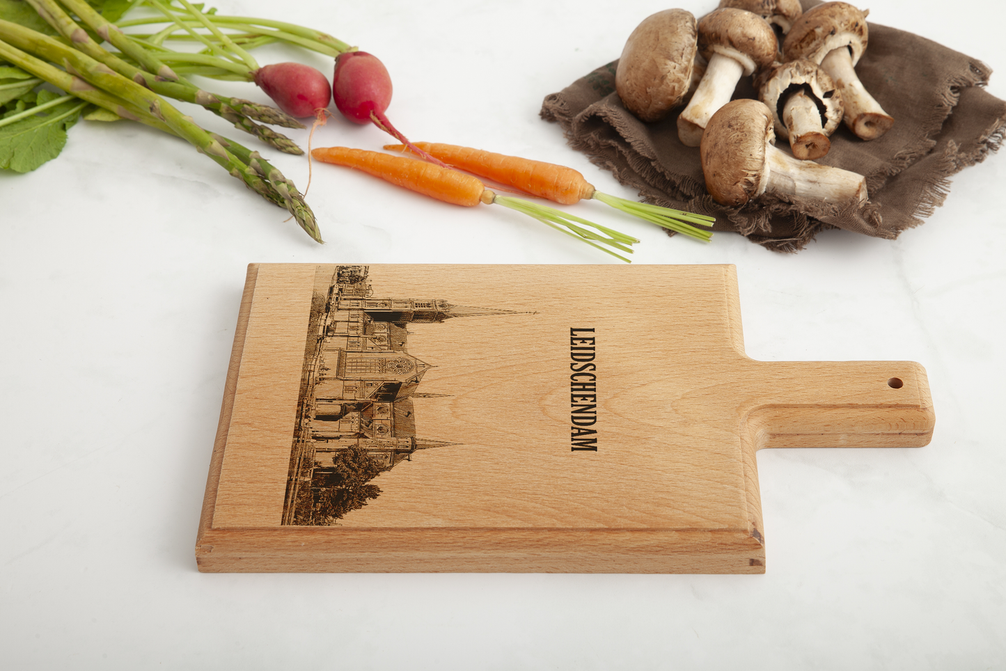 Leidschendam Petrus en Pauluskerk Cheese Board - Beech Wood