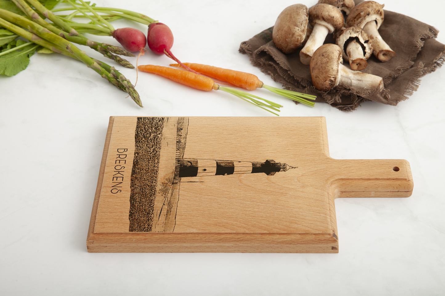 Breskens Vuurtoren Cheese Board - Beech Wood