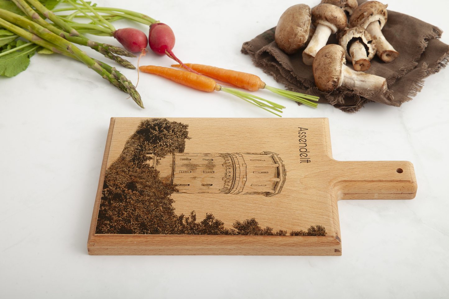 Assendelft Watertoren Cheese Board - Beech Wood