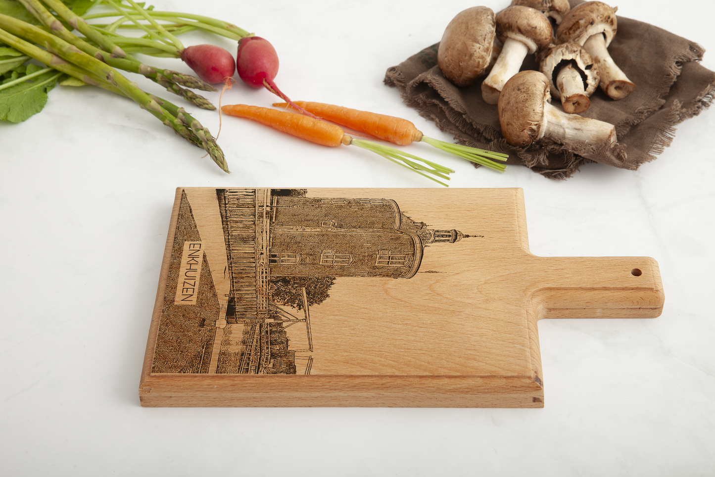 Enkhuizen – Handmade Beechwood Serving & Cheese Board (28 × 15 cm)